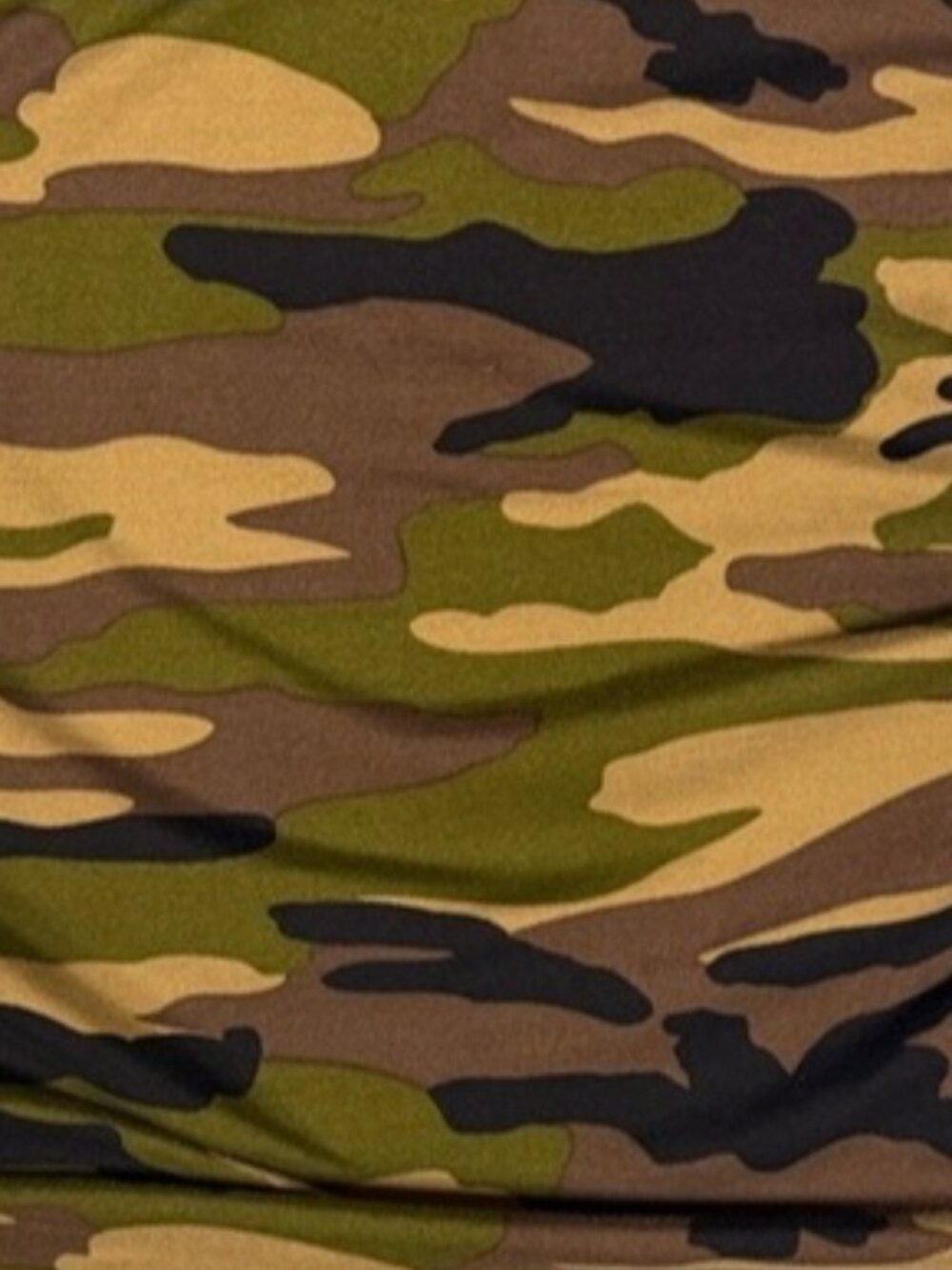 💜KCamo Ruched Tee Dress - Olive Green